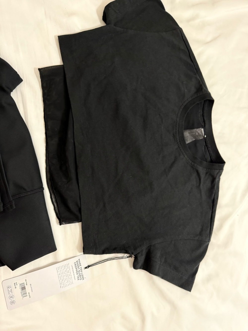 Alo Yoga Set - Made You Look Cropped Tee XS - Airlift Legging Black S - Picture 3 of 6